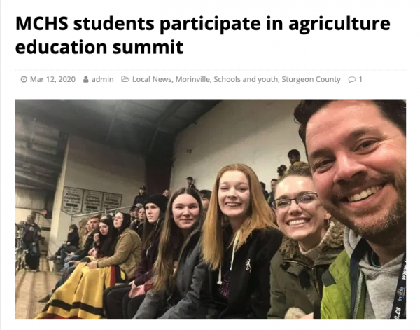 MCHS students participate in agriculture education summit